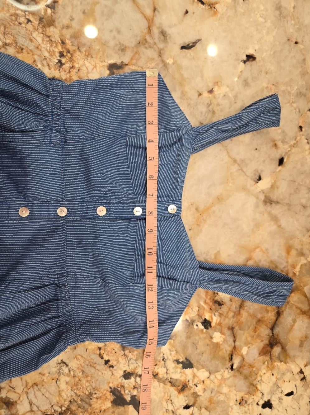 Madewell  Button-Front Tiered Midi Dress in Stripe Size 0 Cerulean Blue - Picture 10 of 11